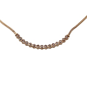 14k Yellow Gold Diamond Necklace