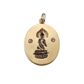 22k Gold Diamond Pendant