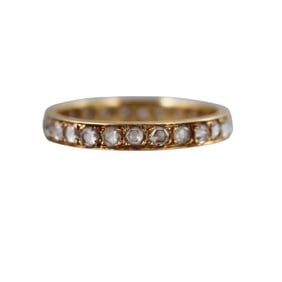 18k Yellow Gold Eternity Wedding Band Ring