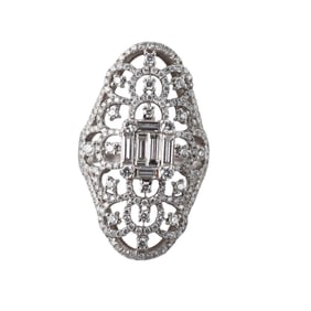 French 18k Gold 2.21ctw Diamond Ring