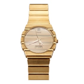 Piaget Polo Day Date Calendar 18k Gold Watch 15562 C701 Y