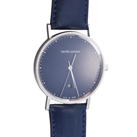 Georg Jensen Henning Koppel Steel Blue Watch 002813