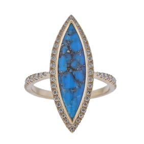 Kabana Gold Kingman Turquoise Diamond Ring