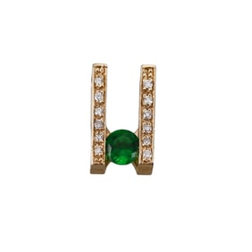 14k Gold Diamond Slide Pendant