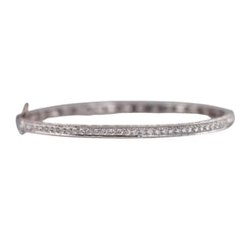 14k Gold Diamond Bangle Bracelet