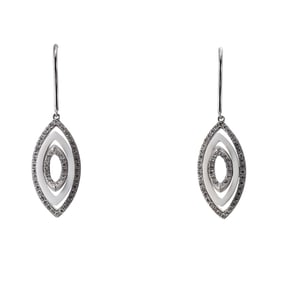 18k Gold Diamond Drop Earrings
