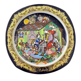 Rosenthal Bjorn Wiinblad Pere Noel 1992 Christmas Porcelain Plate