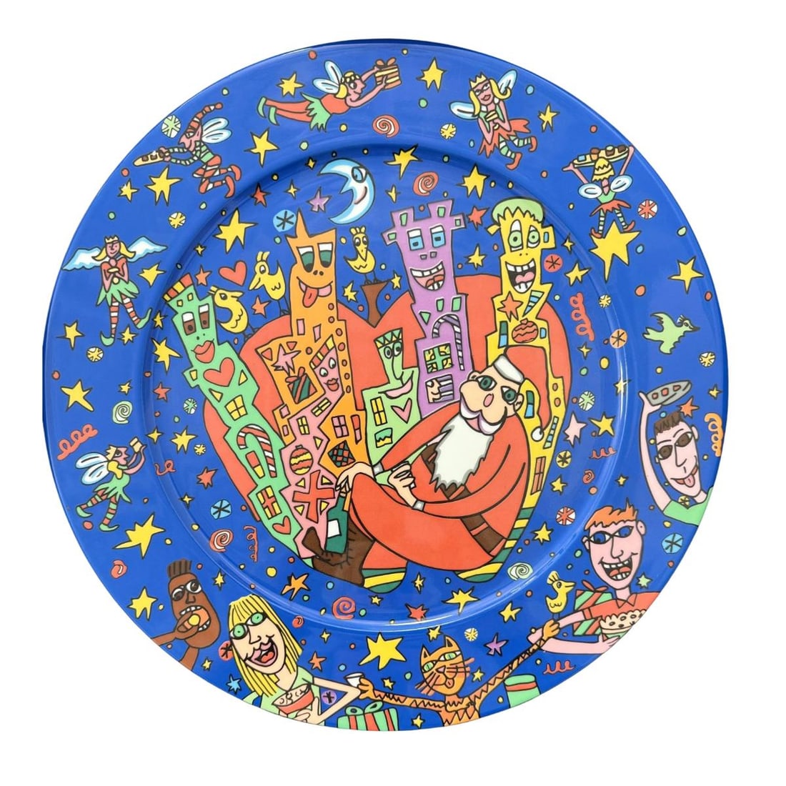 Rosenthal James Rizzi Christmas 2000 Porcelain Plate: Designer : Rosenthal Measurements : Plate is 13" in diameter. Condition: : Brand new in box. Additional: n/a