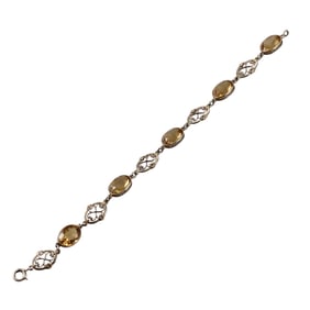 Antique 14k Gold Citrine Bracelet