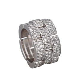 Cartier Maillon Panthere LM XXL Gold Diamond Band Ring