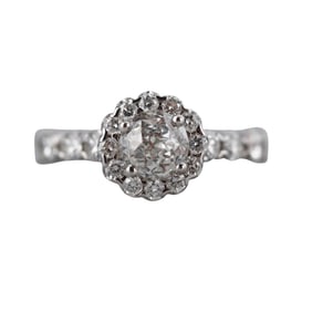 Crown of Light 1.39ct Center Diamond 14k Gold Engagement Ring