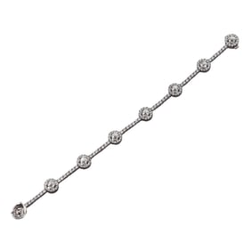 Crown of Light 6.76ctw Diamond 14k Gold Bracelet