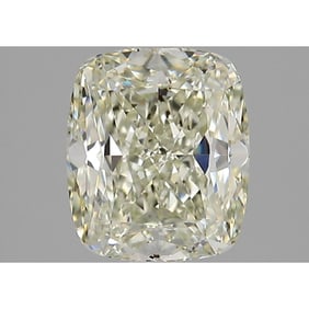 GIA 2.31 ct  Cushion Modified Brilliant  Fancy Light Grayish Greenish Yellow  SI1 Diamond