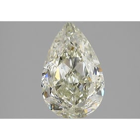 GIA 2.12 ct Pear Modified Brilliant Light Greenish Yellow SI1 Diamond