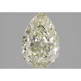 GIA 2.07 ct Pear Modified Brilliant Light Greenish Yellow SI1 Diamond