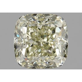 GIA 1.95 ct Cushion Modified Brilliant Fancy Grayish Greenish Yellow VS2 Diamond