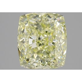 GIA 2.71 ct Cushion Modified Brilliant Fancy Light Yellow SI2 Diamond