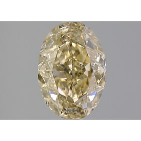 GIA 3.17 ct Oval Modified Brilliant Fancy Light Brown-Yellow SI1 Diamond