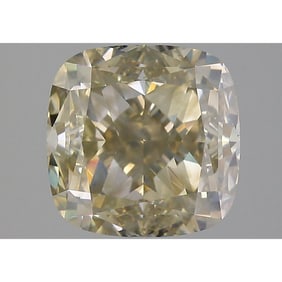 GIA 5.10 ct Cushion Modified Brilliant Fancy Brown-Greenish Yellow I1 Diamond