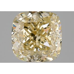 GIA 2.60 ct Cushion Modified Brilliant Fancy Light Brown-Yellow I2