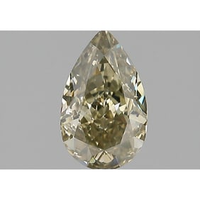GIA 1.04 ct Pear Modified Brilliant Fancy Gray-Greenish Yellow SI1