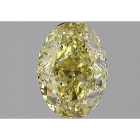 GIA 2.44 ct Oval Modified Brilliant Fancy Brownish Greenish Yellow I1