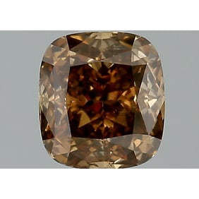 GIA 1.64 ct Cushion Modified Brilliant Fancy Dark Yellowish Brown SI1