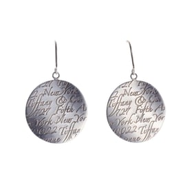 Tiffany & Co Notes Sterling Silver Drop Earrings