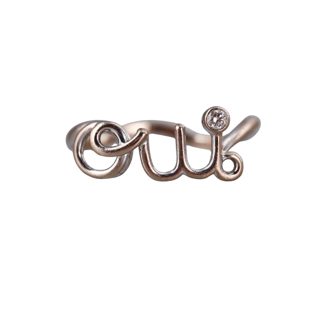 Christian Dior 18k Gold Diamond Oui Ring (1 of 5)