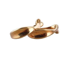 Tiffany & Co Elsa Peretti 18k Yellow Gold Bone Hoop Earrings