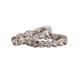 18k Gold Inside Out Diamond Hoop Earrings