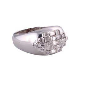 Damiani 18k Gold Diamond Dome Ring