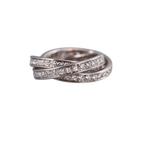 Cartier Trinity Diamond 18k White Gold Ring