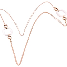 Damiani 18k Gold White Agate D Lace Necklace