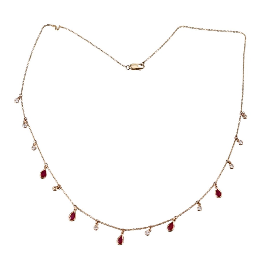 14k Gold Diamond Ruby Necklace (1 of 3)