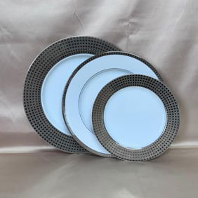 Bernardaud Athena Or Platinum France 3pc Place Setting