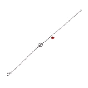 Onirikka 18k Gold Garnet Heart Diamond Bracelet