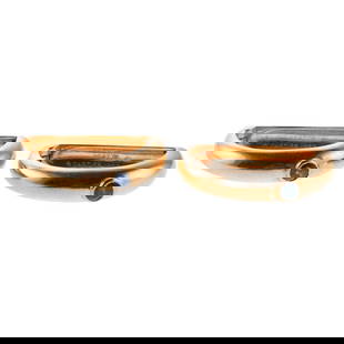 Cartier 18k Gold Sapphire Cufflinks: Metal : 18k Yellow Gold Designer : Cartier Gemstone : Sapphire. Measurements : Each top is 24mm x 15mm x 5.5mm. Marked: : Cartier 1998, 959778, 750. Weight: : 11.7 grams <