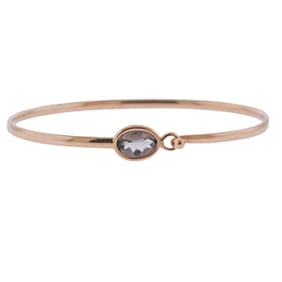 Georg Jensen Savannah 18k Gold Smoky Quartz Bracelet 1506