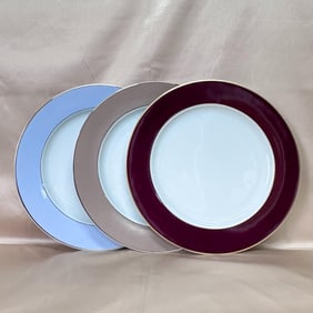 Bernardaud France Limoges Opaline Service Plate Charger Lot of 3