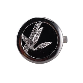 Carrera y Carrera Baile Bambu Diamond Onyx Gold Ring