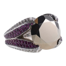 Chopard Diamond Ruby 18k Gold Ring