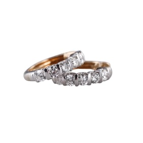 14k Gold 1.75ctw Diamond Hoop Earrings