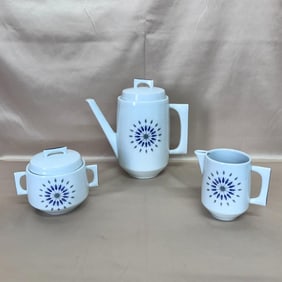 3pc Bernardaud Limoges Orion Coffee Serving Set