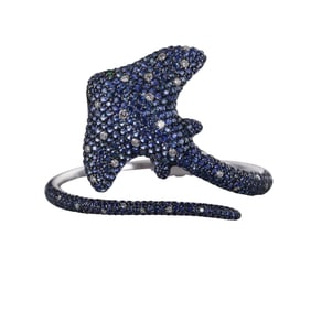 De Grisogono 18k Gold Diamond Sapphire Stingray Bracelet