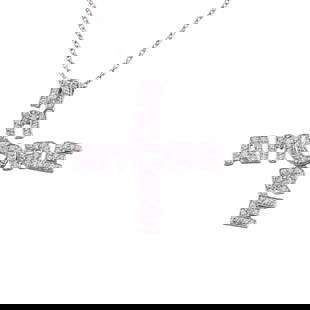 Pasquale Bruni 18k Gold Diamond Amore Pendant Necklace: Metal : 18k White Gold Designer : Pasquale Bruni Gemstone : Diamonds approx. 0.54ctw G/VS, Sapphire. Measurements : Necklace is 16.5" long, pendant is 31mm x 30mm. Marked: : Pasquale Br