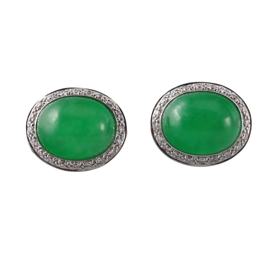 Mimi Milano Leela Jade Diamond 18k Gold Earrings (1 of 4)