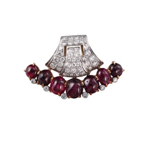 Tiffany & Co Vintage 18k Gold Diamond Rubellite Slide Pendant