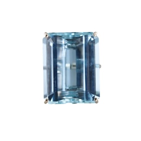 43ct Aquamarine 14k Gold Ring