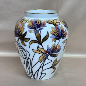Vintage Rosenthal Classic Rose Multicolor & gold Floral Vase 4010/78